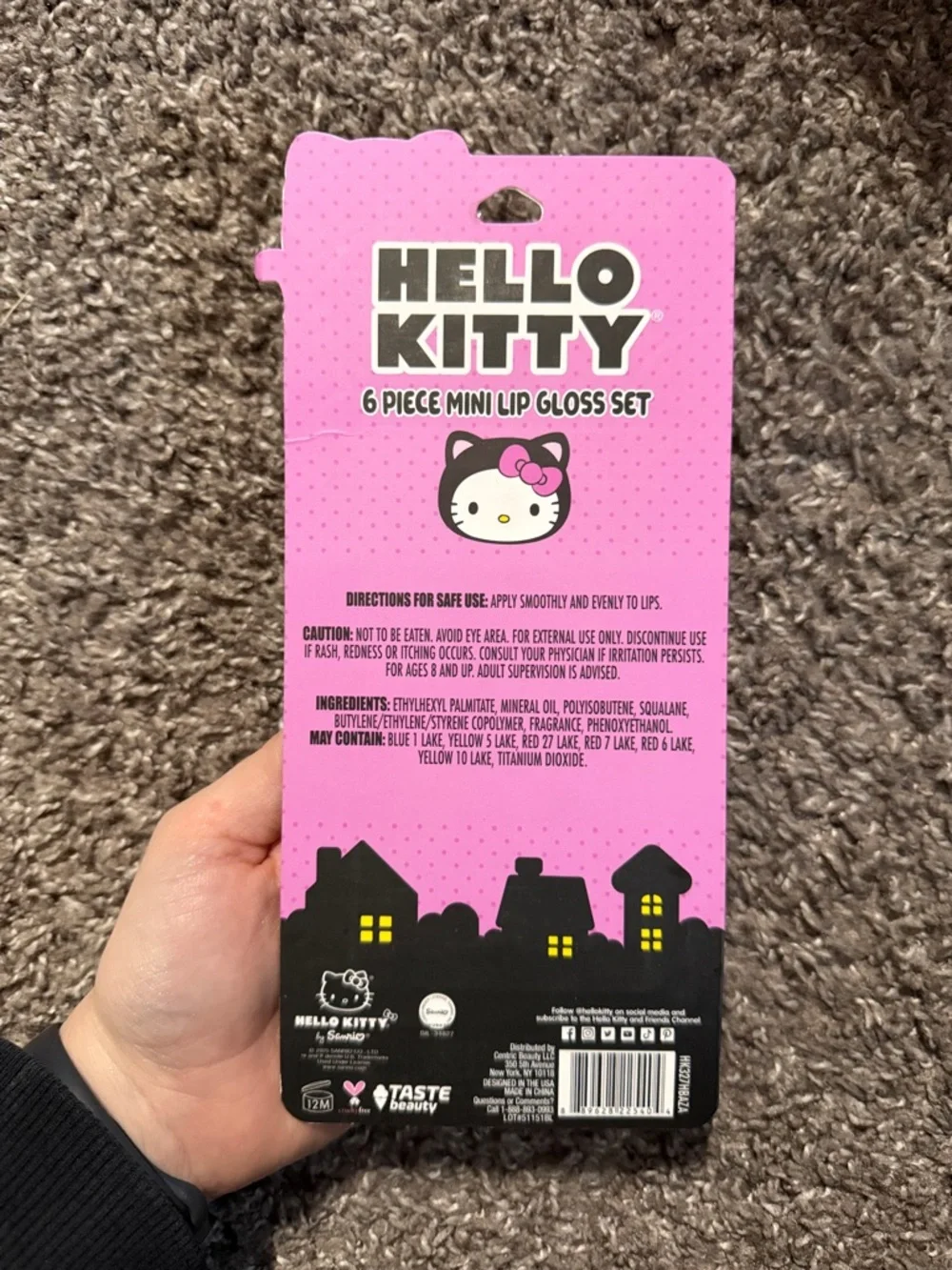 Hello Kitty 6-Piece Mini Lip Gloss Set - Assorted Bright Colors